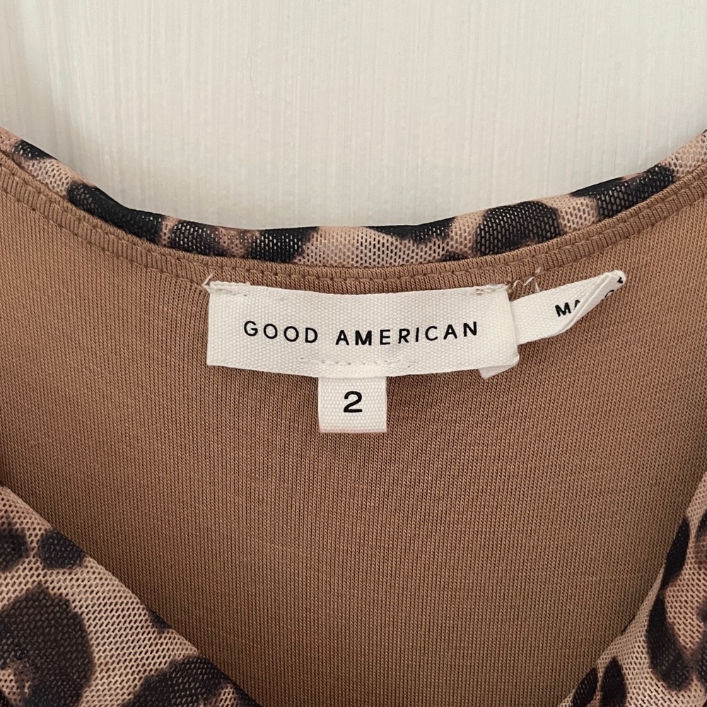 Slinky Good American Leopard Print Dress - Picture 2 of 4